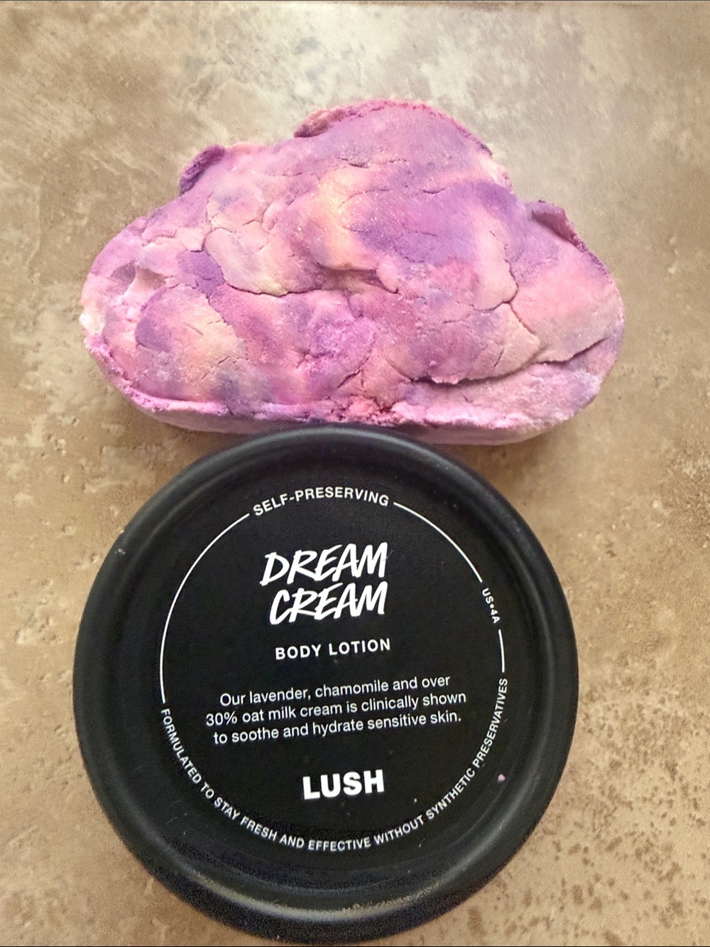 Lush Dream Cream with Sleepy Bubble Bar (Lavendar tranquility)